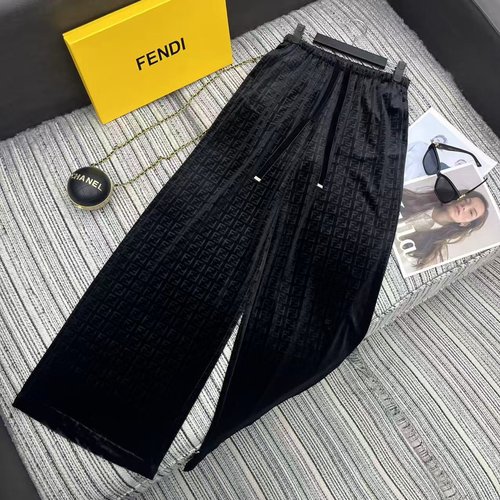Fendi Recommended Snowflake Jacquard Elastic Waist Wide - Leg Trousers