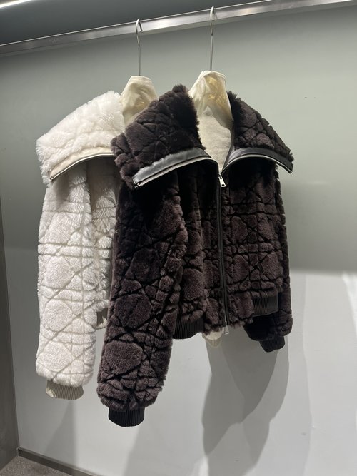 Dior Soft and Versatile Checked Shearling Outer Garment