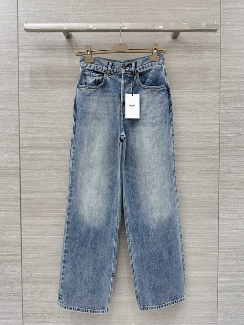 Celine Exclusive Vintage Wash Jeans, Versatile and Leg - Lengthening