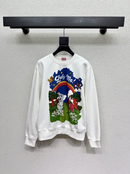 Kenzo Cartoon Patterned Sweatshirt for a Stylish Appearance