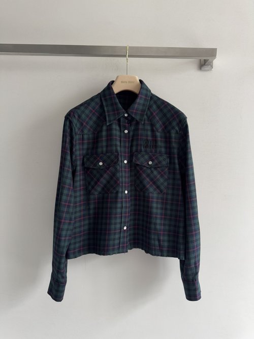 Loro Piana Letter Embroidery Shirt in College Style with Warm Wool Material