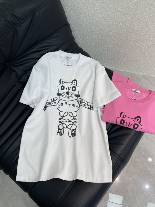 Loewe Graphic Print Short Sleeve T-Shirt with Back Lettering