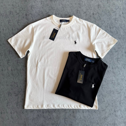 Yves Saint Laurent New Short-Sleeved T-Shirt with Front and Back Embroidery