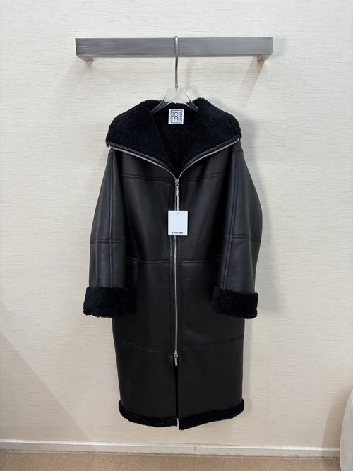 Loewe Long Imported Fur and Leather Garment, All Real Shots