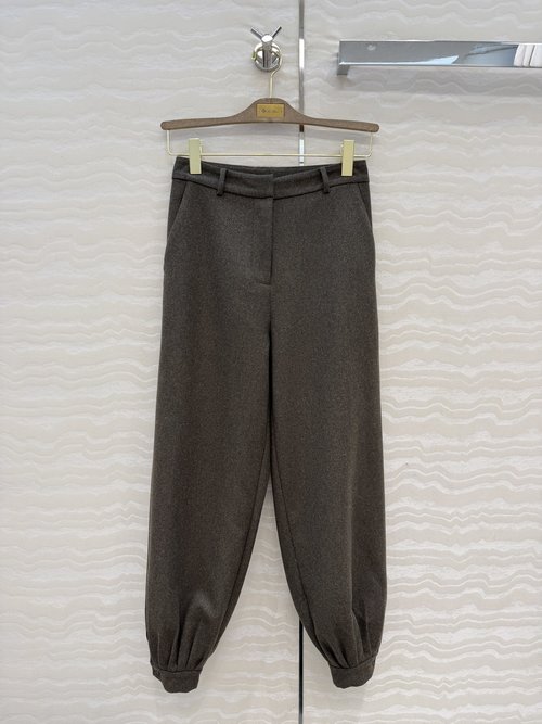 Loro Piana High-end Customized Equestrian-style Cashmere Cuffed Trousers