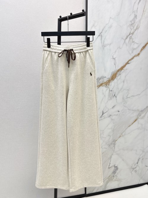 Polo Ralph Lauren Casual Straight Pants with Embroidered Logo, Elegant and Timeless