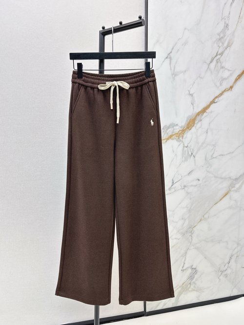 Polo Ralph Lauren Casual Straight Pants with Embroidered Logo, Elegant and Timeless