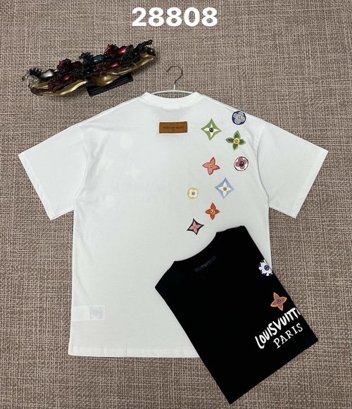 Louis Vuitton Printed Plain Cotton Fabric with Double Yarn