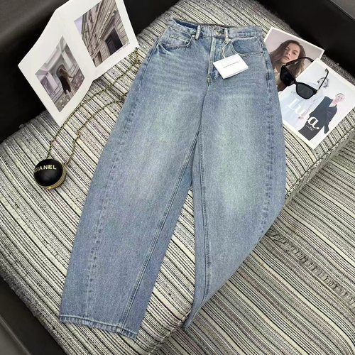 Alexander Wang Spring Studded Jeans with Letter Logo Pockets