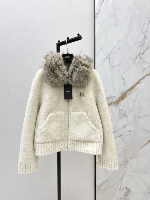 Fendi H-shaped Collared Coat, Fashionable and Practical