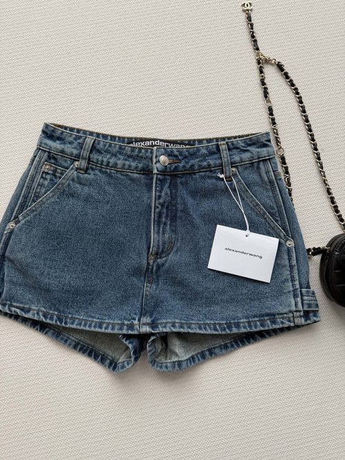 Alexander Wang Custom - Washed Jeans Skirt with Brand Logo, Stylish