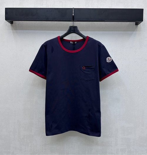 Moncler Custom Imported Cotton Short-Sleeve T-Shirt with Logo Decoration
