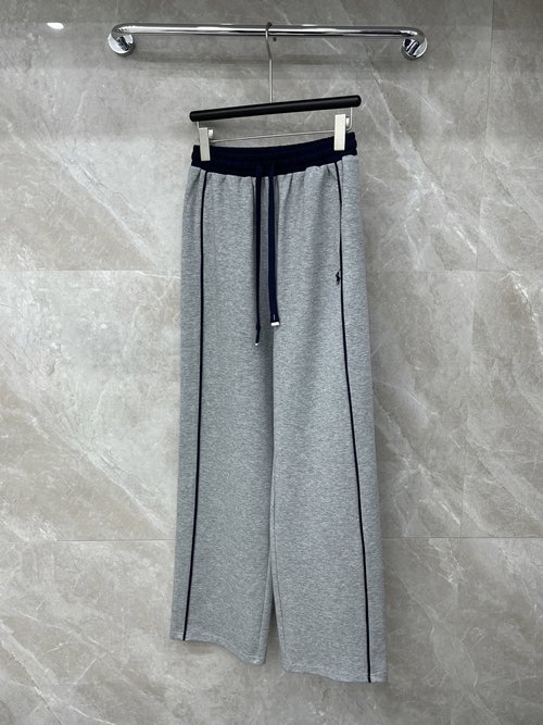 Yves Saint Laurent Drawstring Casual Pants with Brand Embroidery
