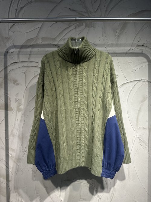 Balenciaga Spliced Sweater Knit Outerwear with New Colors