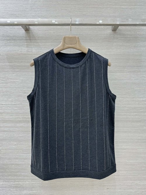 Brunello Cucinelli Exclusive Release: Preppy Studded Hook Vest with Pocket