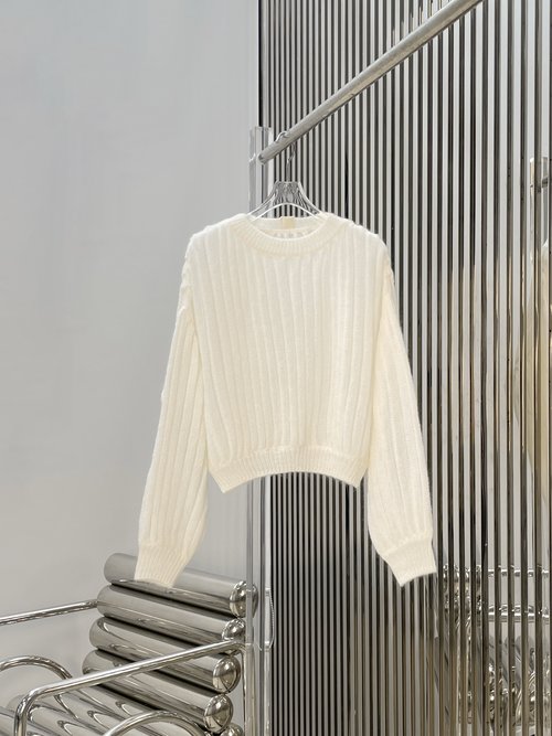 Loewe Graceful Lantern Sleeve Mohair Sweater Inspired by Chen Duling