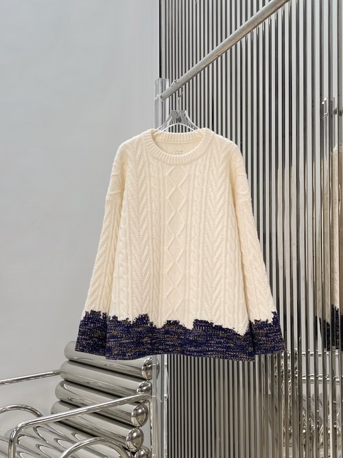 Loewe Knitted Loose Sweater with Mosaic