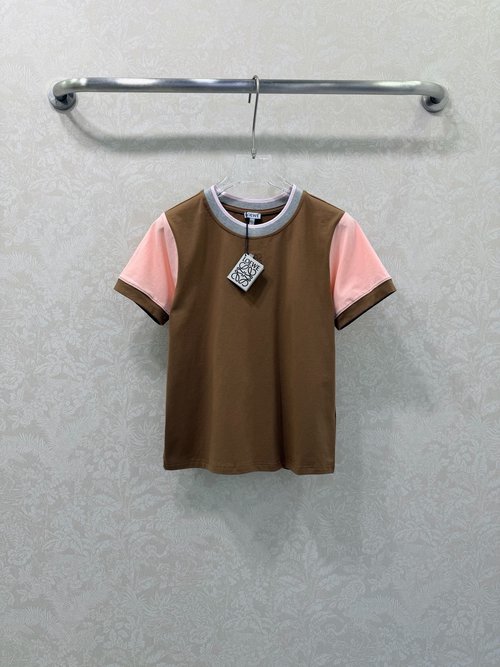 Loewe High-Elastic Cotton Short Sleeve T-Shirt with Logo