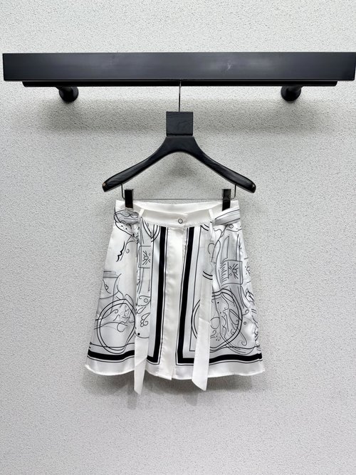 Hermes Hermes Series Fashionable All-Match Silk Skirt