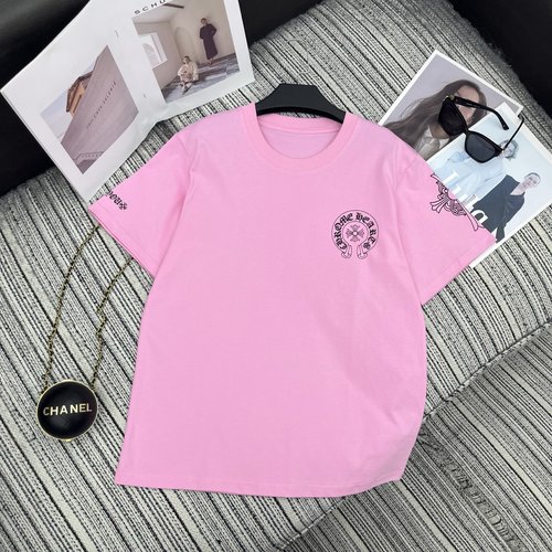 Chrome Hearts Early Spring Logo Print Short Sleeve Round Neck T-Shirt