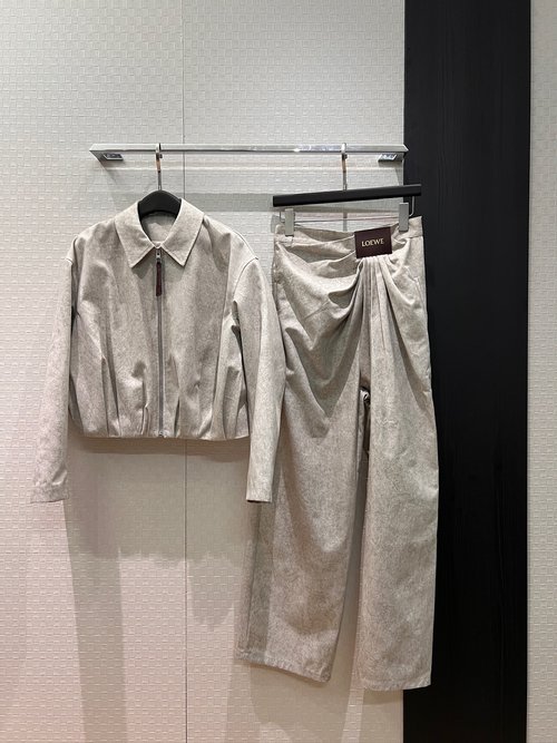 Loewe Runway Series Logo Leather Patch Denim Set