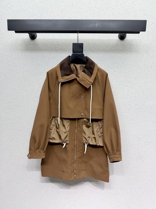 Louis Vuitton Khaki Color-blocked Windbreaker in Premium Fabric