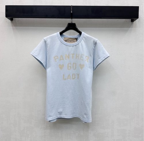 Valentino Bespoke Cotton Crew Neck Tee with Custom Logo Embellishment