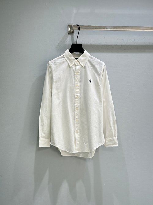 Yves Saint Laurent Soft Pure Shirt in Pastel Hues with Embroidered Accents