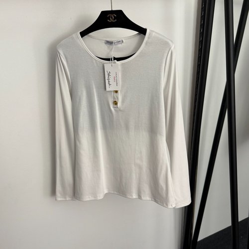 Schiaparelli New Style Fake Two-Piece Semi-Open Long-Sleeved T-Shirt