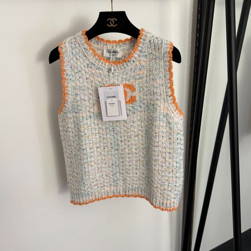 Chanel Mixed-Color Wool Knit Sleeveless Vest