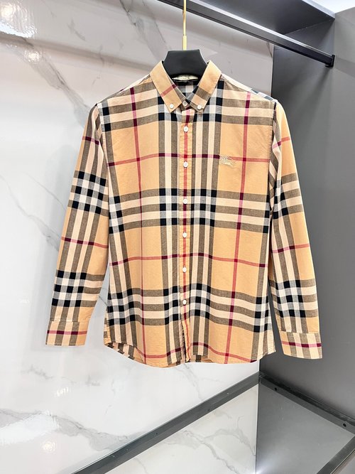 Burberry Custom Italian Cotton Shirt with Brand Embroidery