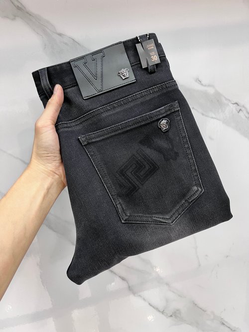 Versace Customized Jeans with Imported Elastic Fabric
