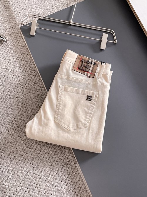 Burberry High - end Jeans with Imported Elastic Fabric