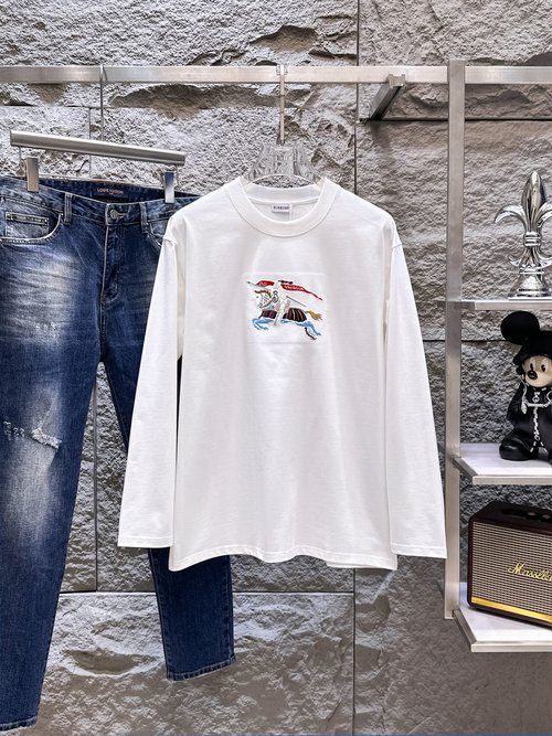 Burberry High-quality Long-sleeved T-shirt with Imported Fabric