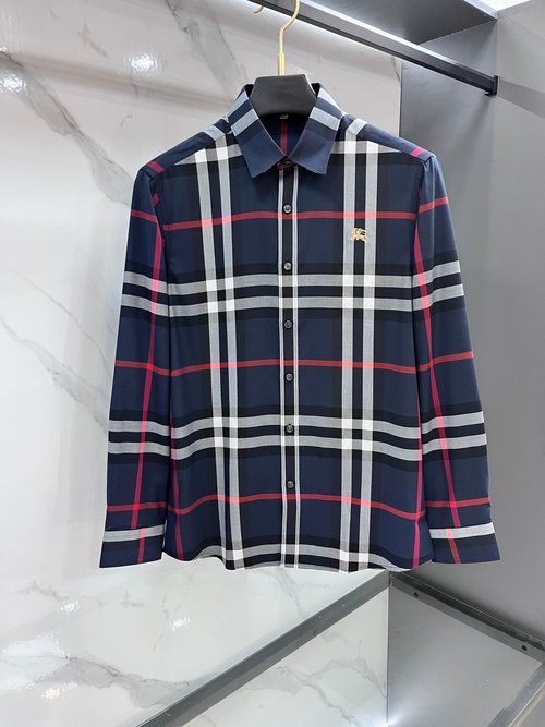 Burberry Original-Quality Checked Shirt with Laser Cutting