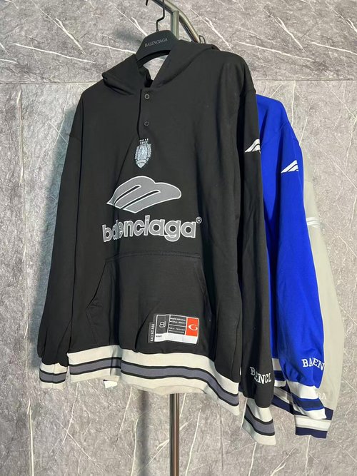 Balenciaga Fashionable Campus Style Football Jacket