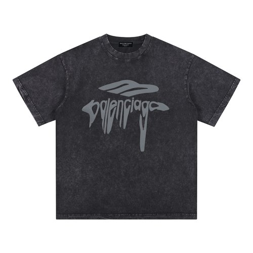 Balenciaga Cotton Short Sleeve T-Shirt with Print