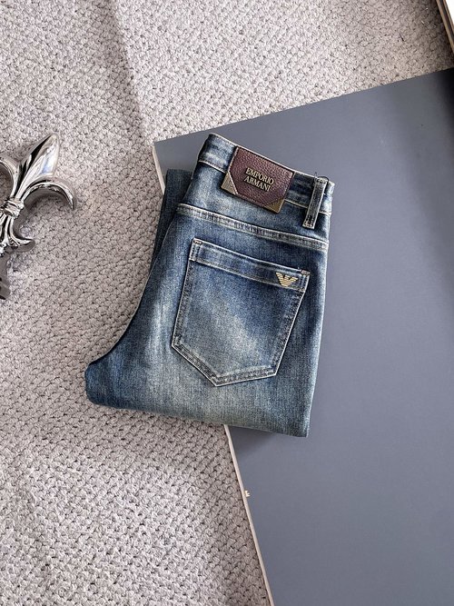 Armani High-Elastic Jeans with Fine Details