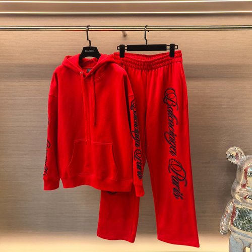 Gucci Red and Black Embroidered Sport Suit