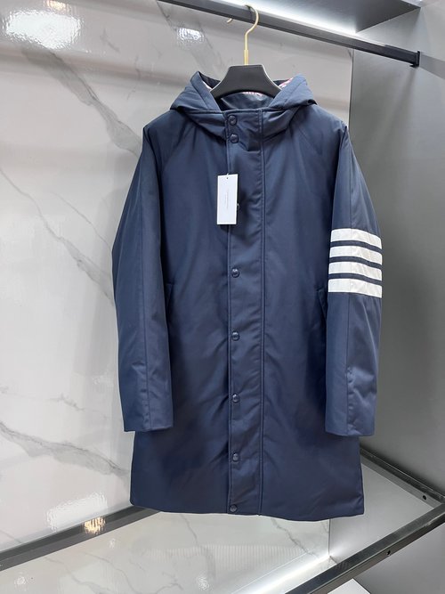 Thom Browne Classic Four-Bar Windproof Down Jacket