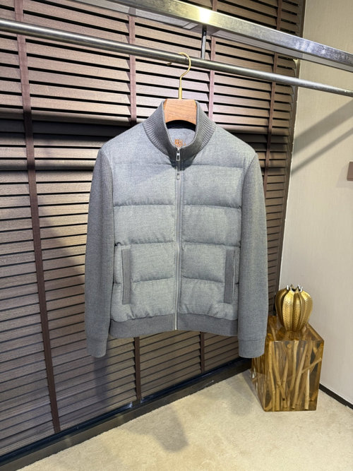 Loro Piana Knitted Down-Spliced Coat, Anti-pilling and Stylish