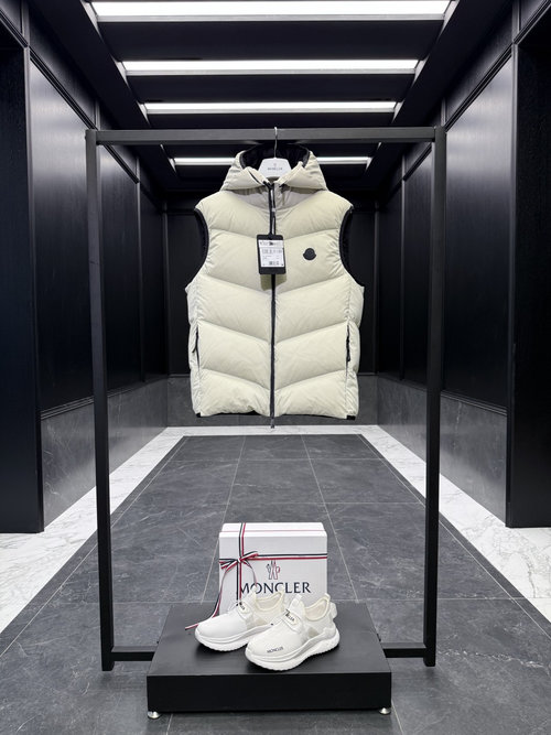 Moncler Detachable Hood Quilted Down Vest