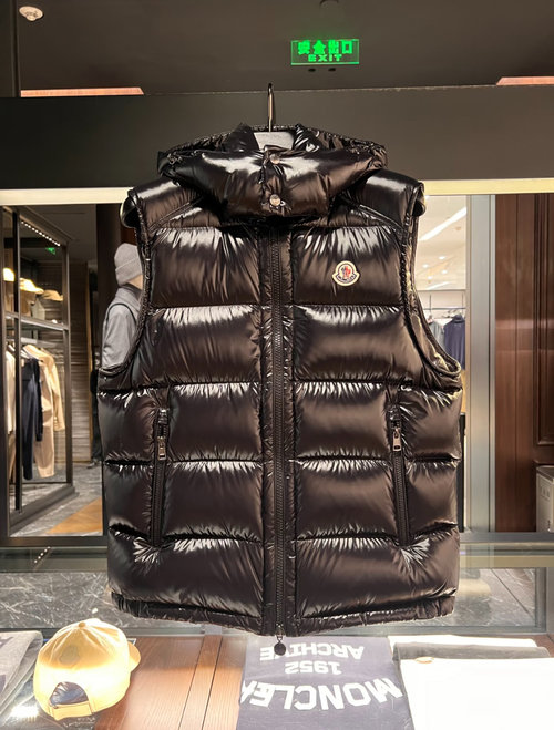 Moncler Authentic Down Vest with Detachable Hood, Store Photos