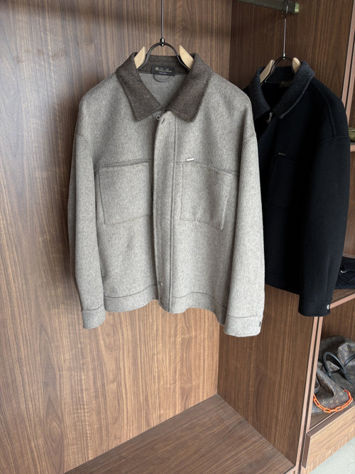 Loro Piana Classic Herringbone Wool-Cashmere Blend Coat