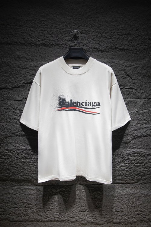 Balenciaga Cotton Oversized T-shirt with Printed Elements