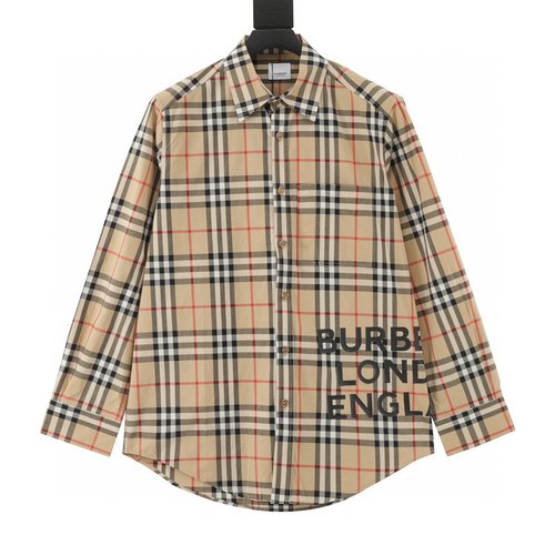 Burberry High-quality Cotton Long-sleeved Shirt with Precise Alignment