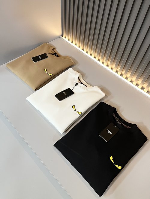 Dior Cotton Pullover with Eye-embroidered Logo, Elegant Style