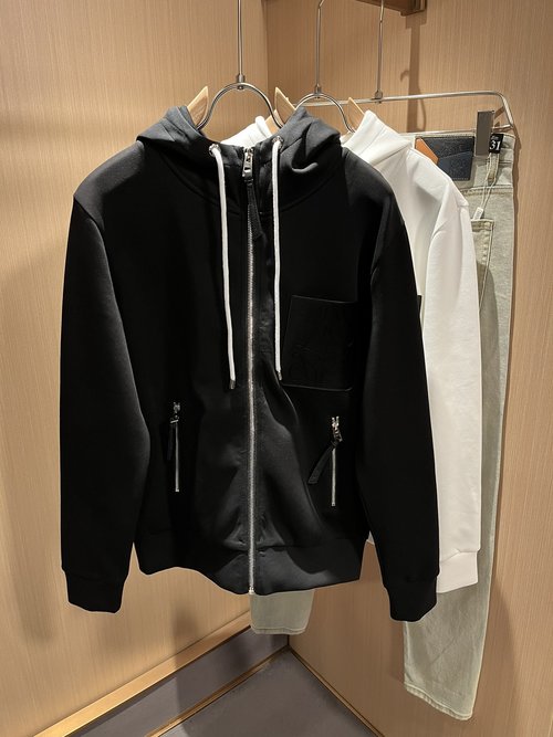 Loewe Leather Logo Air Cotton Crewneck Sweater