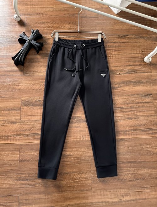 Prada Soft and Smooth Casual Pants with Brand Logo