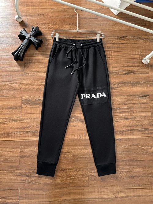 Prada Soft and Smooth Casual Pants with Brand Logo
